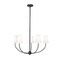 Z-Lite Shannon Chandelier, 5-Light, 32 In.W x 16.5 In.H, Matte Black/white 3040-32MB - alternate 6